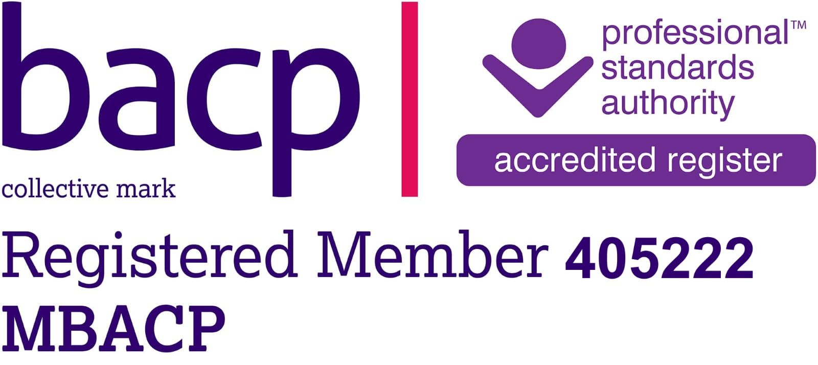 BACP Accredited Badge - Registered Member 405222